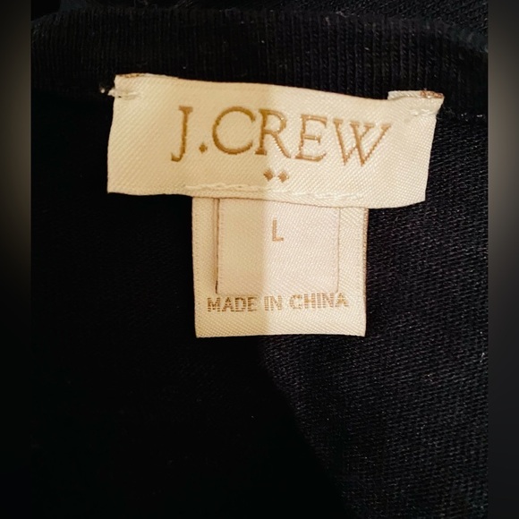 J Crew sequins  long sleeve shirt, black, crew neck 🖤 NWOT - Picture 6 of 7